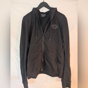 Harley-Davidson Black Zip-Up Men's Sweater